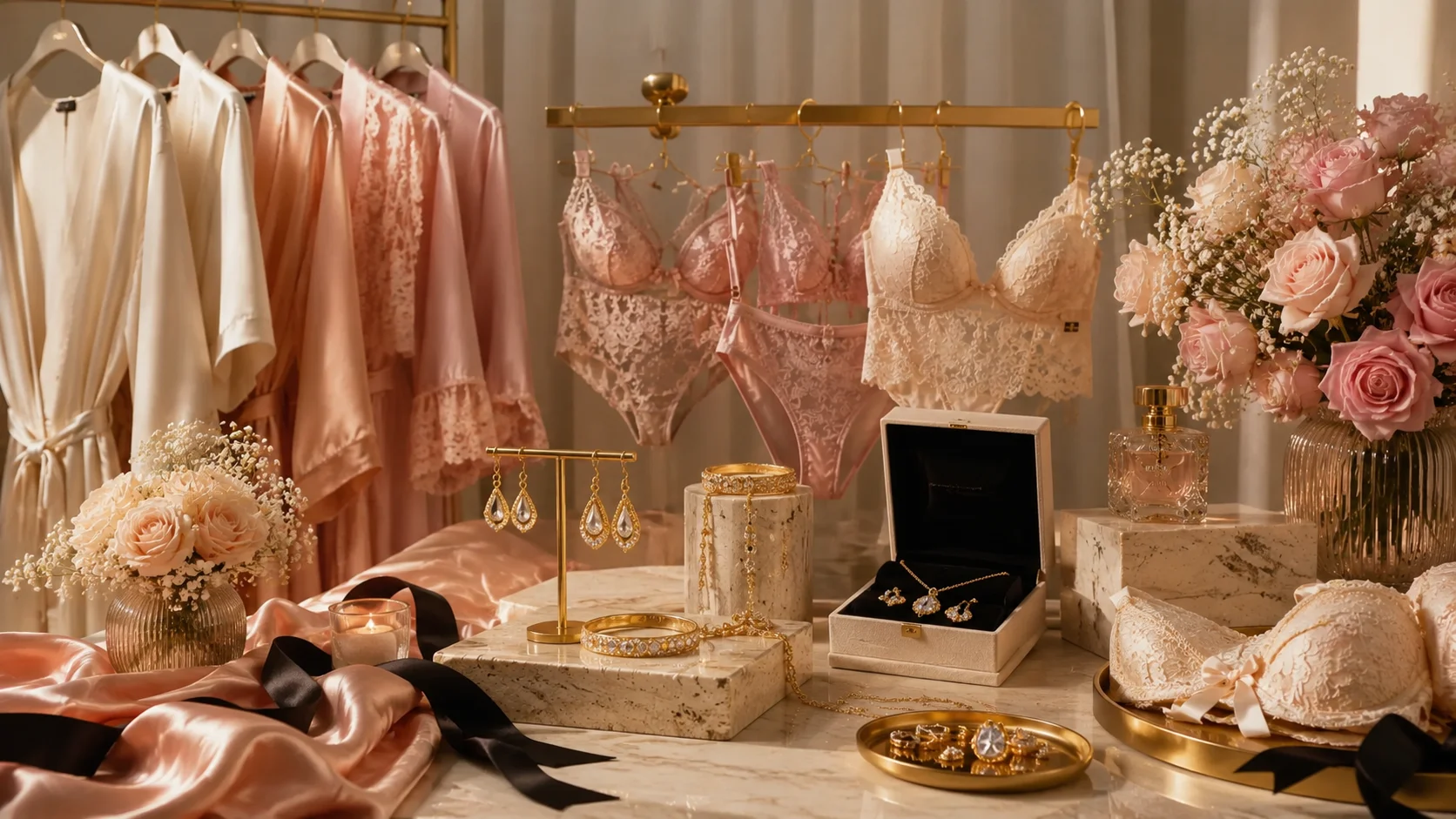 Women’s satin nightwear collection banner